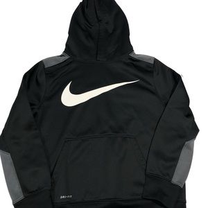 NIKE Boys Size L Pullover Hoodie Sweatshirt Black